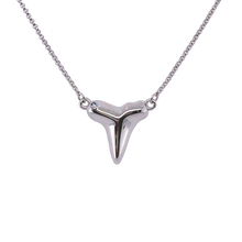 Ladies 1/2" Sharks Tooth 18.8" Necklace from Nau-T-Girl in Silver
