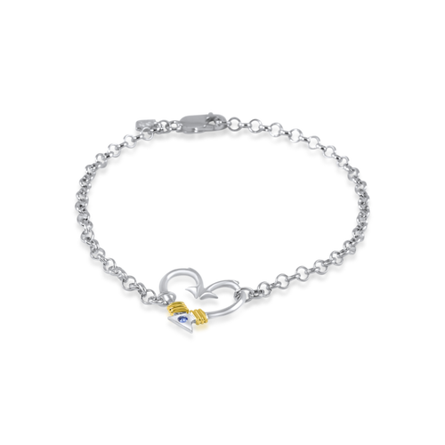 Ladies' Silver Hook Heart Bracelet (Small) from Nau-T-Girl