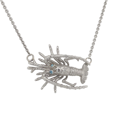 Ladies Lobster Necklace from Nau-T-Girl in Silver