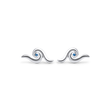 Ladies' Silver Wave Stud Earrings from Nau-T-Girl