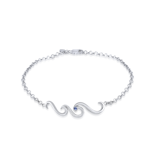 Ladies' Silver Wave Anklet from Nau-T-Girl