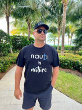 "NAUTI by Nature" Men's Adult Anchor T-shirt in Black with Blue Anchor