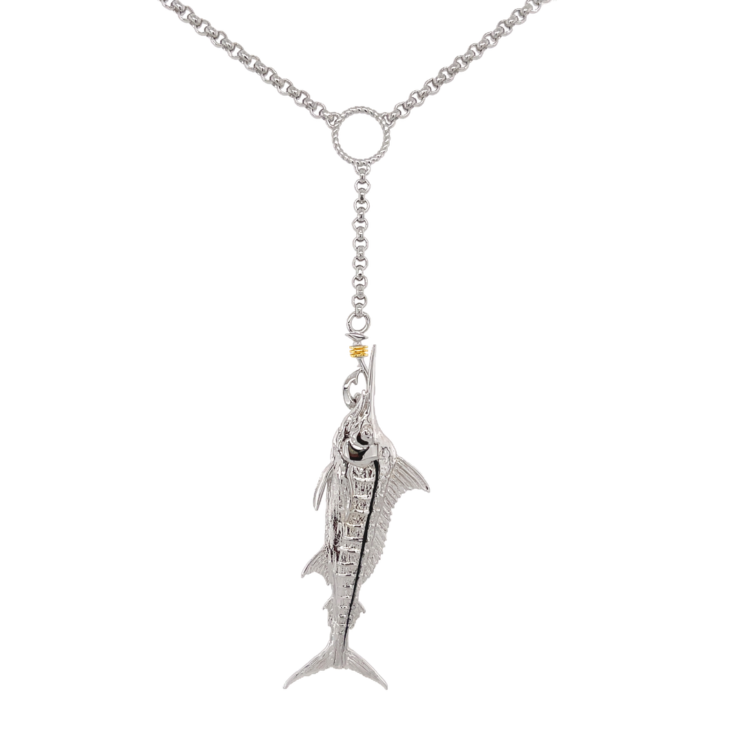 Blue Marlin Ladies Lariat Necklace from Nau-T-Girl