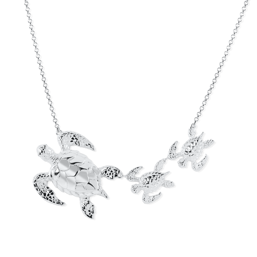 Ladies' Silver Sea Turtle Necklace from Nau-T-Girl