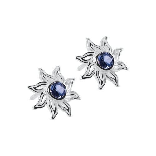 Ladies' Silver Sun Stud Earrings from Nau-T-Girl