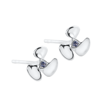 Ladies' Silver Propeller Stud Earrings from Nau-T-Girl