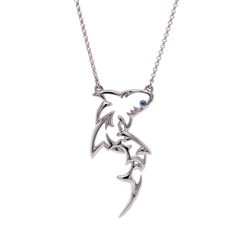 Ladies' Silver Shark Necklace from Nau-T-Girl