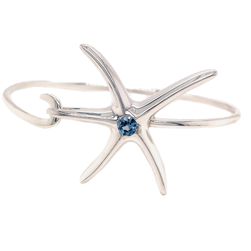 Ladies' Silver Starfish Bangle Bracelet from Nau-T-Girl