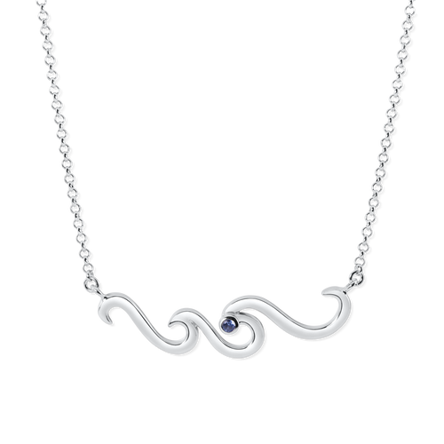 Ladies' Silver Wave Necklace from Nau-T-Girl