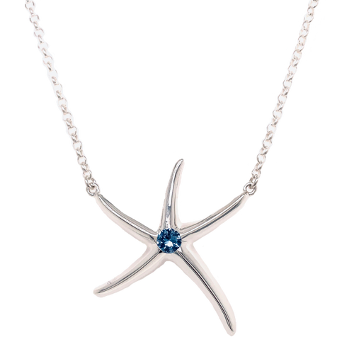 Ladies' Silver Starfish Necklace from Nau-T-Girl
