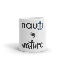 "NAUTI by Nature" 11 oz. or 15 oz. Ceramic Mug in White with black logo