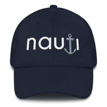 Mens "NAUTI" Anchor Baseball Cap in Navy or Black