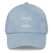 Ladies "NAUTI by nature" Anchor Baseball Cap in Sky Blue or Light Pink with White Embroidery