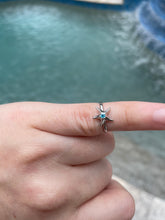 Ladies Starfish Toe Ring from Nau-T-Girl in Silver with Blue Imitation Stone