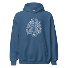 Unisex Limited Edition Nauti Xmas Festive Anchor Hoodie In Indigo Blue or Red