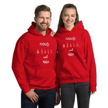 Unisex Limited Edition Nauti Xmas Trees Hoodie In Indigo Blue or Red