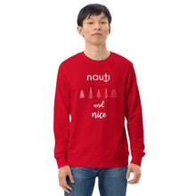 Unisex Limited Edition Nauti Xmas Trees Sweatshirt In Red