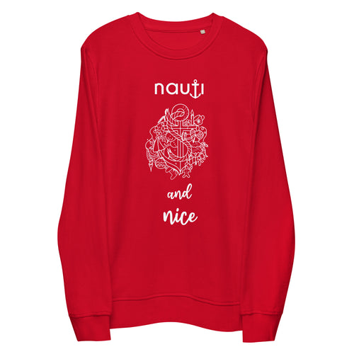 Unisex Limited Edition Nauti Xmas Anchor Sweatshirt In Red